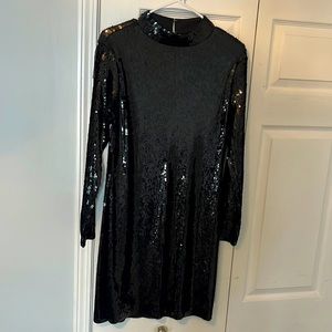 Black sequin dress